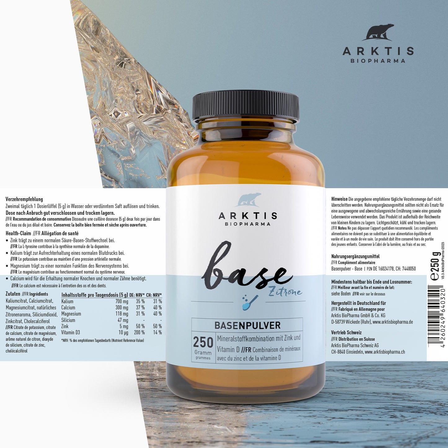 Arktis Base Zitrone - Basenpulver