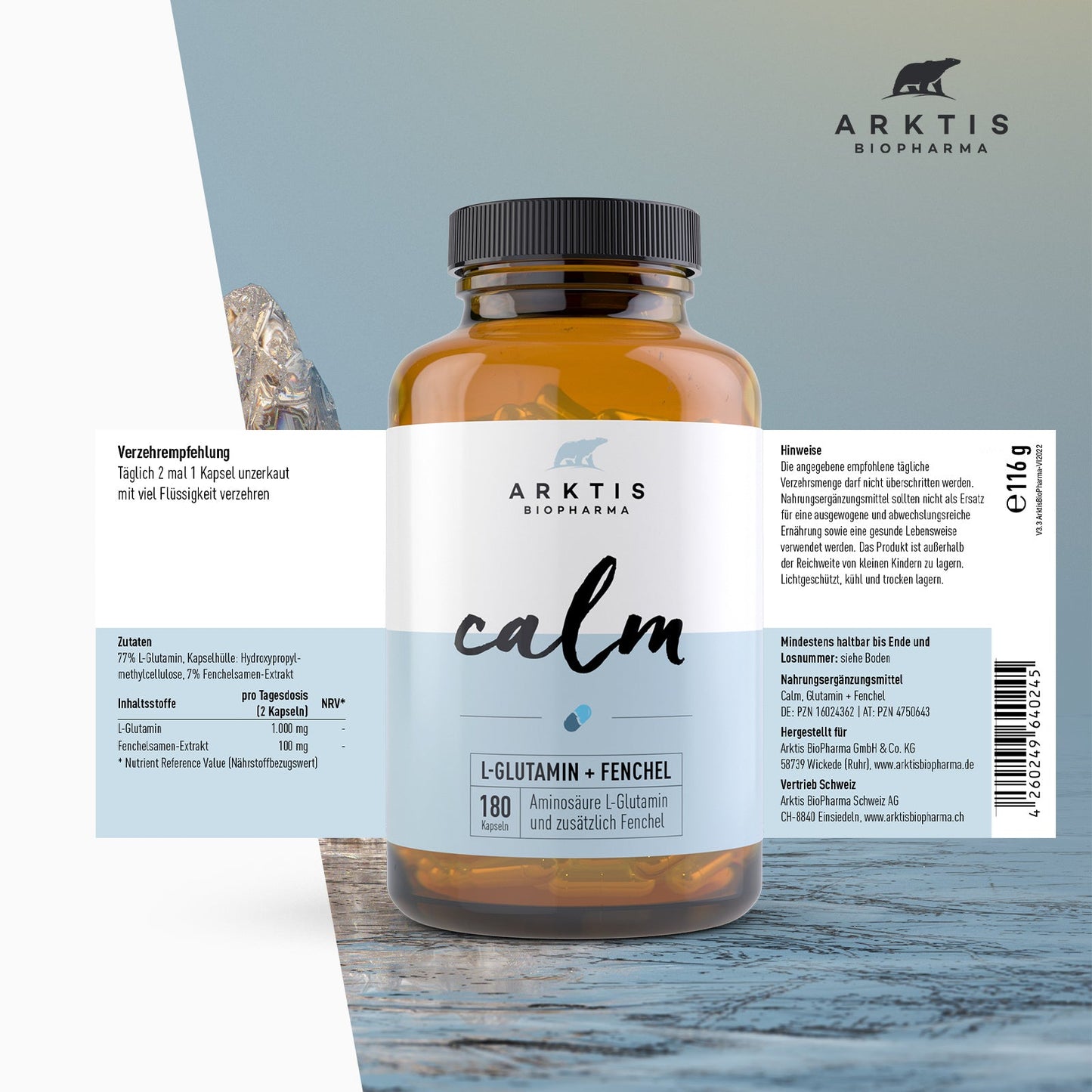 Arktis Calm - Glutamin und Fenchel