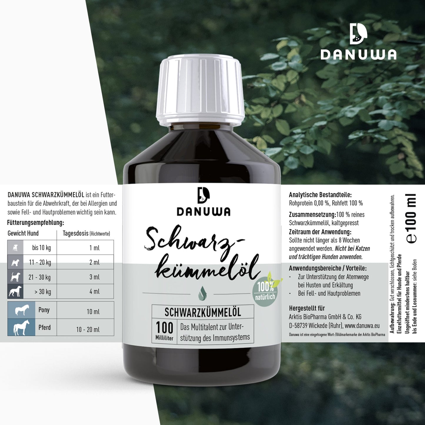 Danuwa Schwarzkümmelöl - reduzierter Preis wegen verkürztem MHD 12/25 - nur solange der Vorrat reicht
