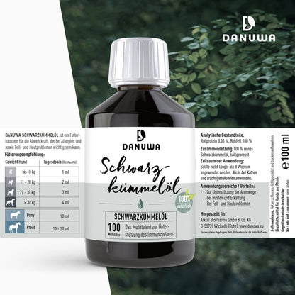 Danuwa Schwarzkümmelöl - reduzierter Preis wegen verkürztem MHD 12/25 - nur solange der Vorrat reicht